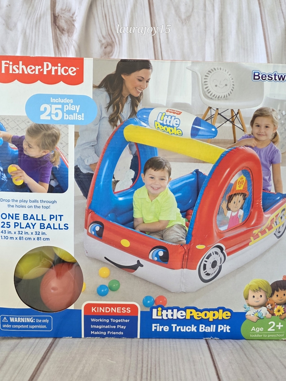 Fisher-Price Little People Fire Truck Ball Pit Inflatable Sealed 2019